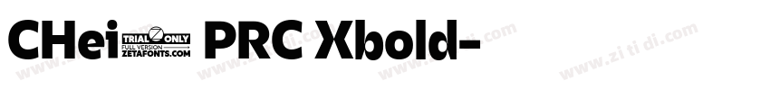CHei2 PRC Xbold字体转换